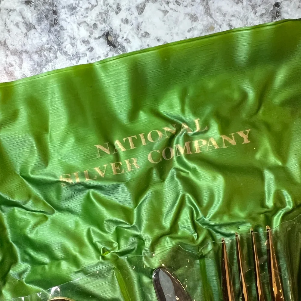 Vintage Coppercraft Guild National Silver Company Silverware Set x2 Gold Plated - Picture 7 of 8